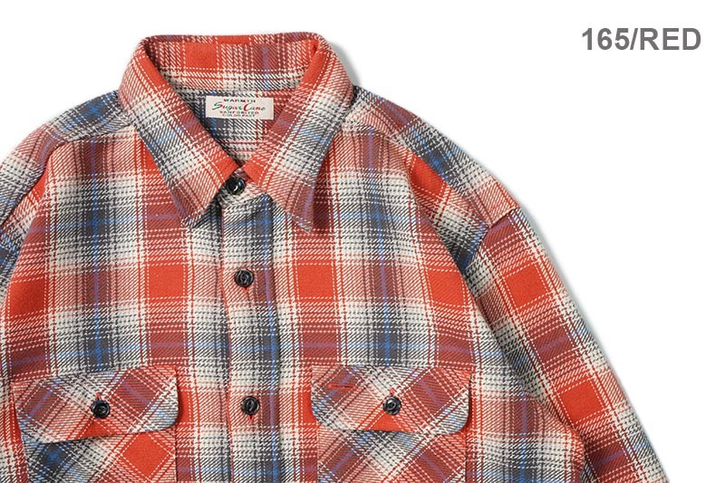 SUGAR CANE 奬 Ĺµ  "FICTION ROMANCE TWILL CHECK WORK SHIRTS"  SC29365
