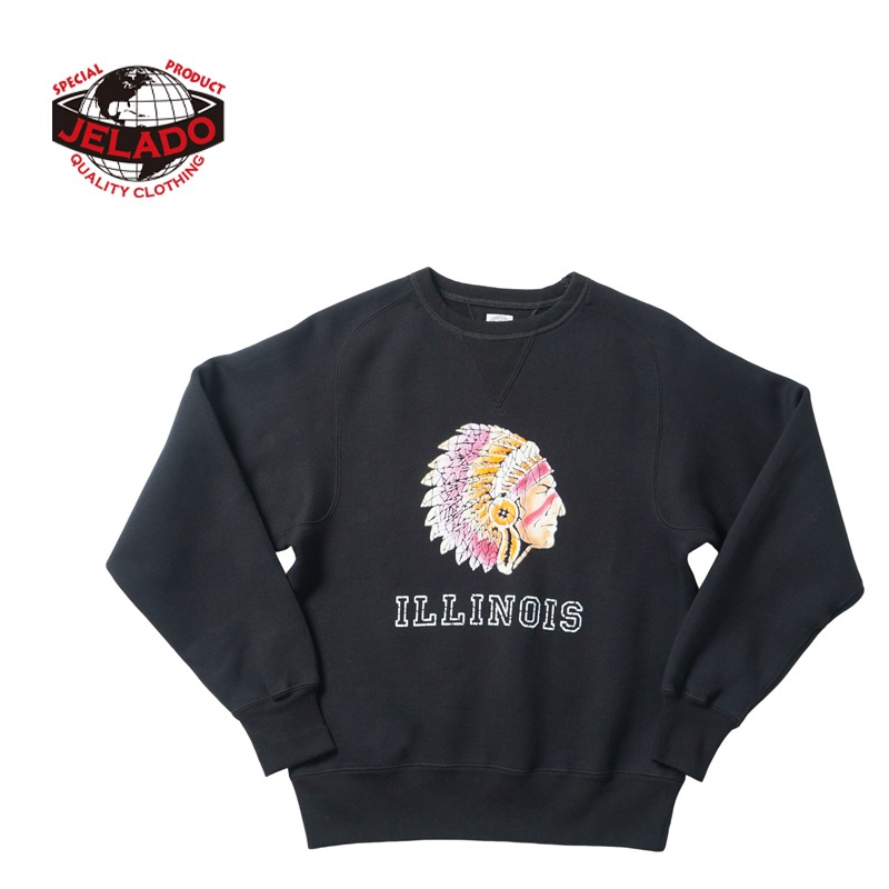 JELADO 染み込みプリント　スウェット JELADO（ジェラード） スウェット JELADO ILLINOIS 電着フロッキー