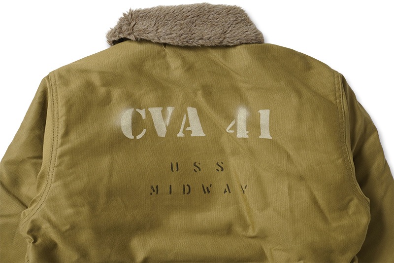 BUZZ RICKSON'S �Х��ꥯ���� N-1 ���㥱�å� Type N-1 Khaki  DEMOTEX-ED STENCIL "MIDWAY" BR15766 