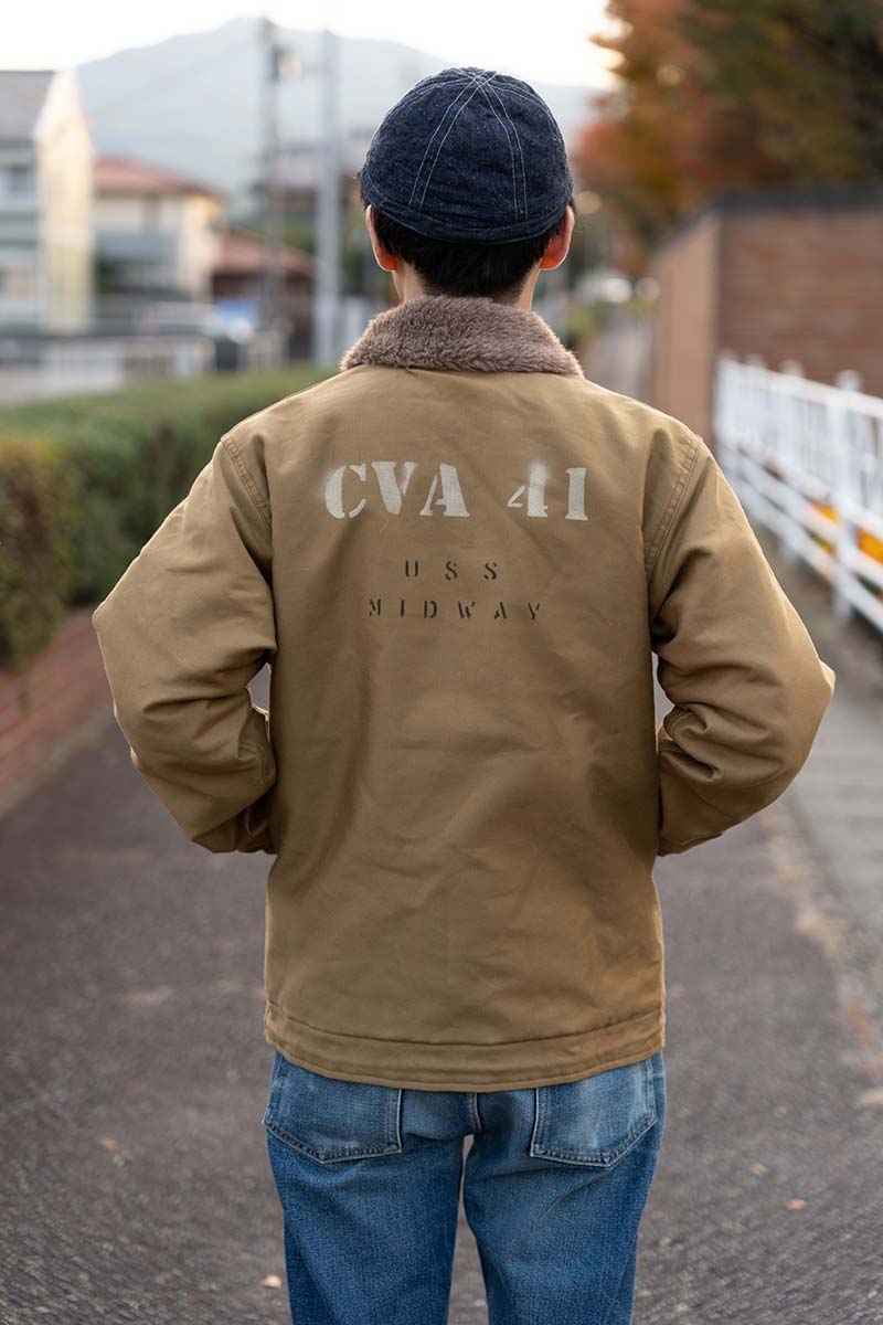 BUZZ RICKSON'S �Х��ꥯ���� N-1 ���㥱�å� Type N-1 Khaki  DEMOTEX-ED STENCIL "MIDWAY" BR15766 