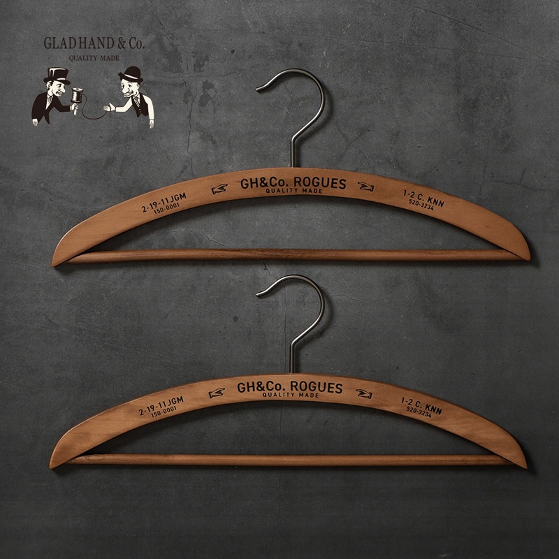 ��������  GLAD HAND ����åɥϥ��  ������������  �ϥ󥬡�  "ADVERTISING WOODEN HANGER"  GLAD-HANGER