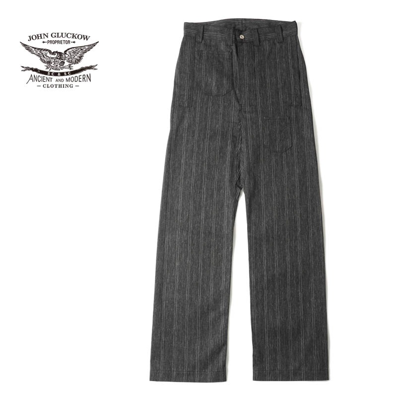 ڥ󥦥åJOHN GLUCKOW 󥰥å ѥ Lot JG-01  "1910s Netmaker's Trousers" JG-01-STRIPE-OW