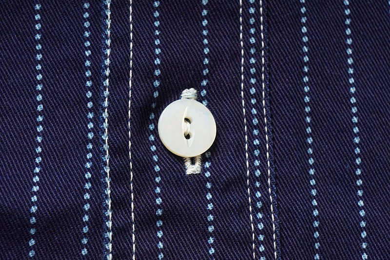 SUGAR CANE 奬 Ⱦµ Fiction Romance 8.5oz. Wabash Stripe S/S Work Shirt  SC36267A