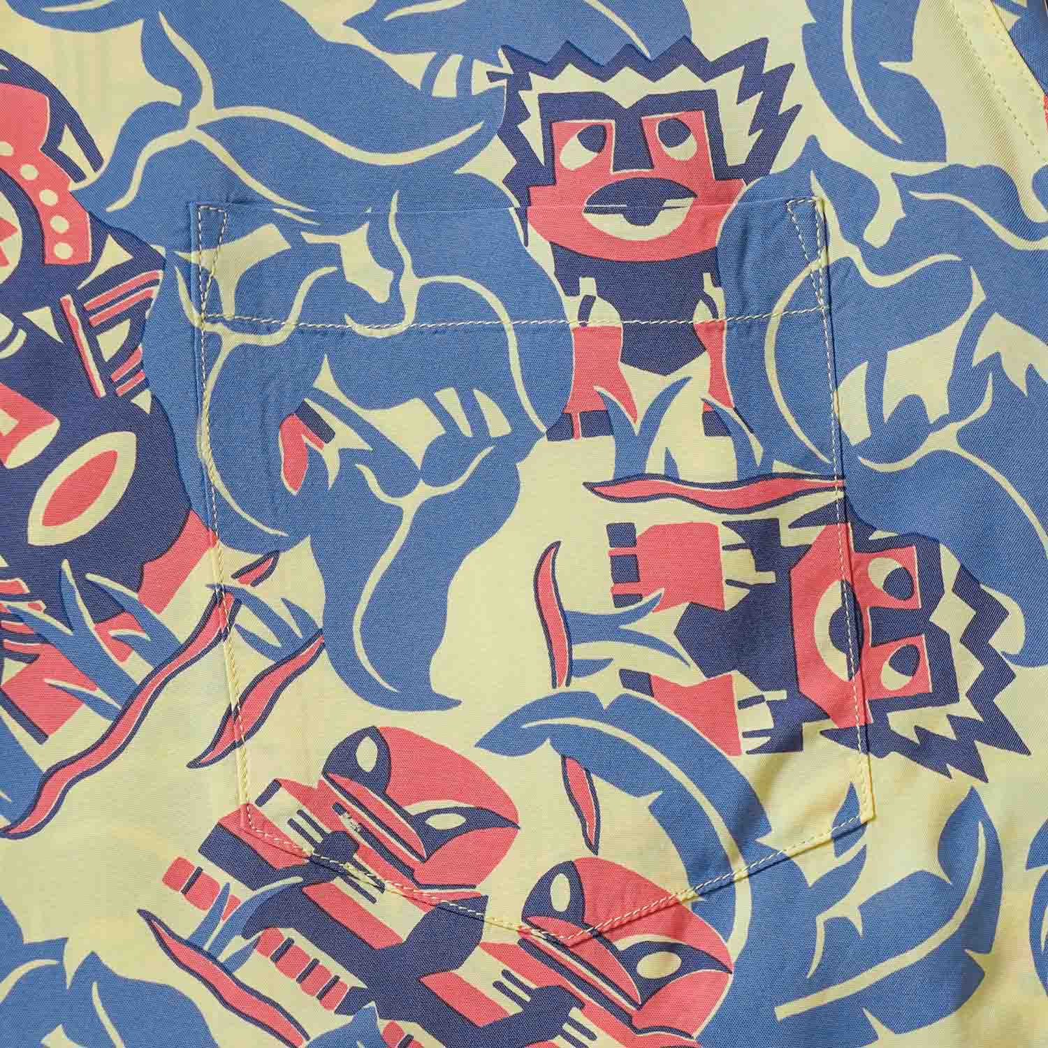 SUN SURF ���󥵡��� Ⱦµ �����ϥ���� RAYON HAWAIIAN SHIRT ��FUN ISLAND�� SS39628