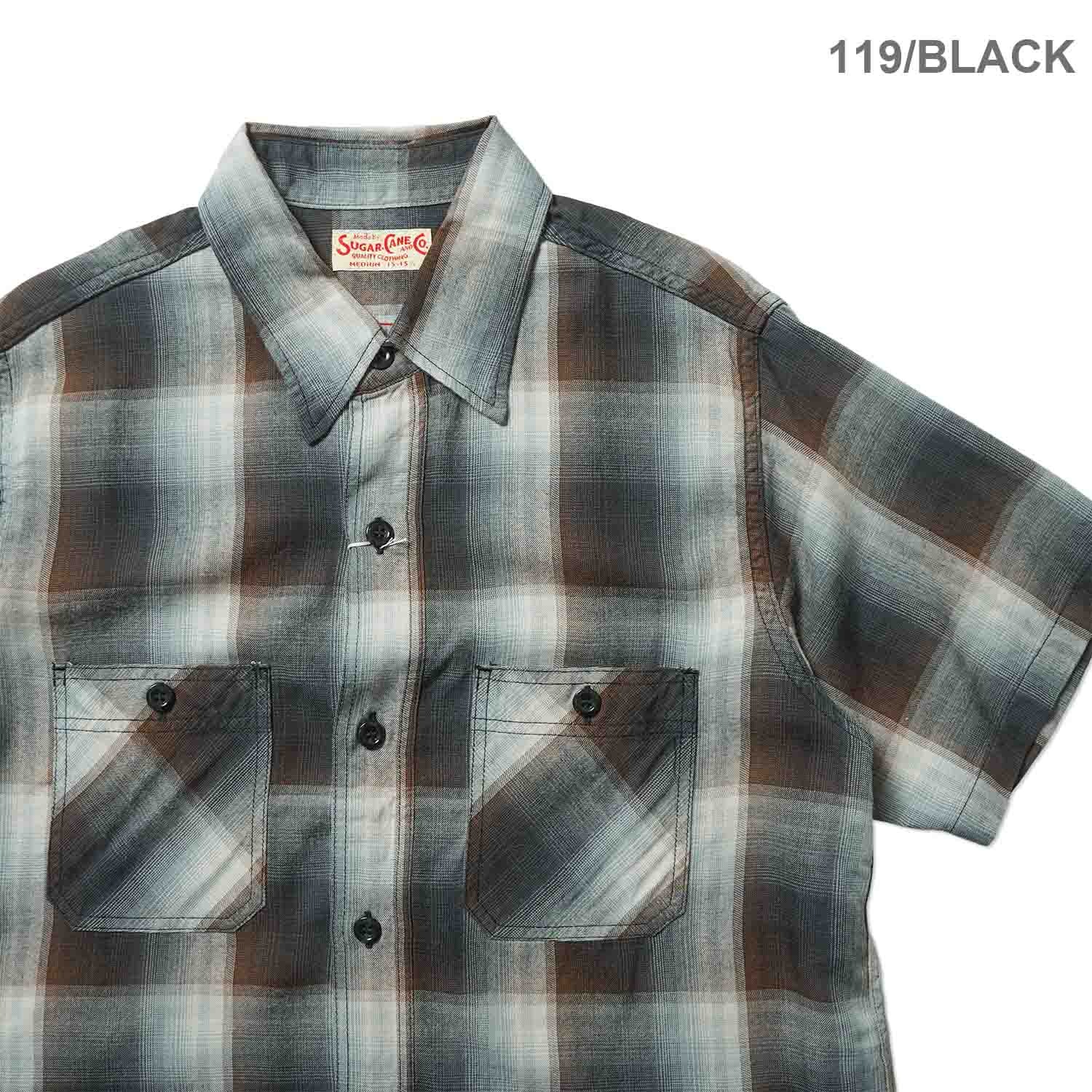 SUGAR CANE ���奬�������� Ⱦµ����� ��RAYON TWILL CHECK WORK SHIRT�� SC39726