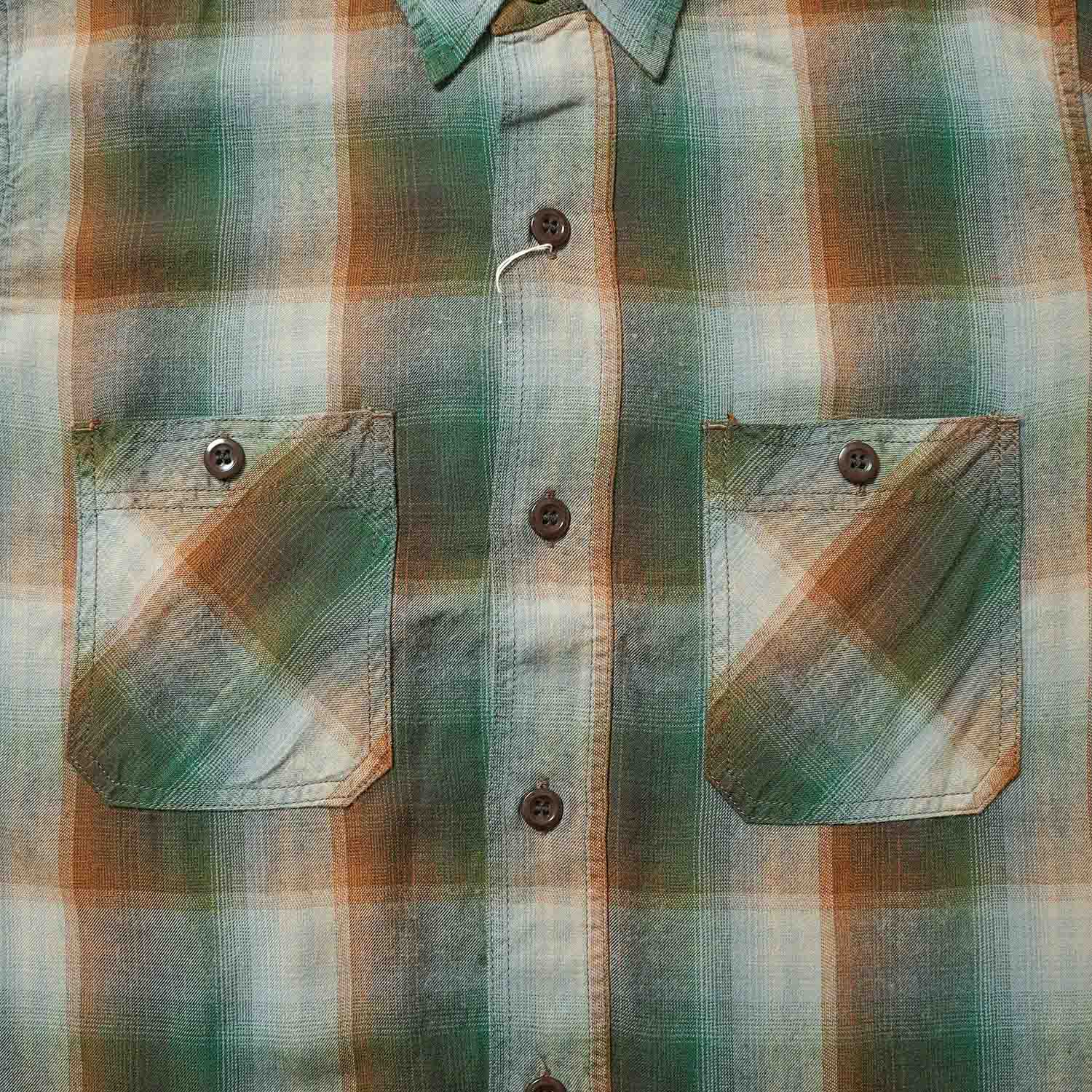 SUGAR CANE ���奬�������� Ⱦµ����� ��RAYON TWILL CHECK WORK SHIRT�� SC39726