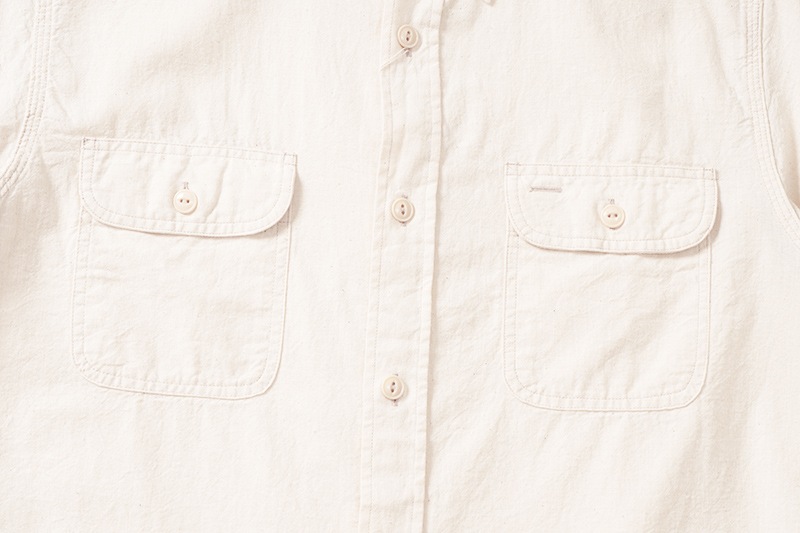 SUGAR CANE ���奬�������� Ⱦµ����� ��WHITE CHAMBRAY S/S WORK SHIRT�� SC37942