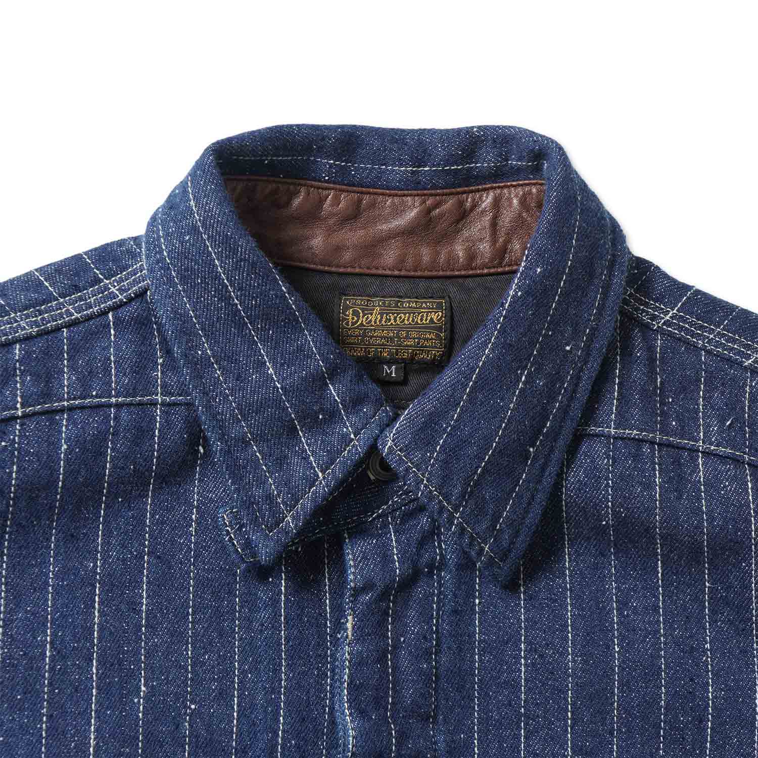 DELUXEWARE �ǥ�å�����������Ĺµ ����ġ���DENIM NEL SHIRT��  7630A