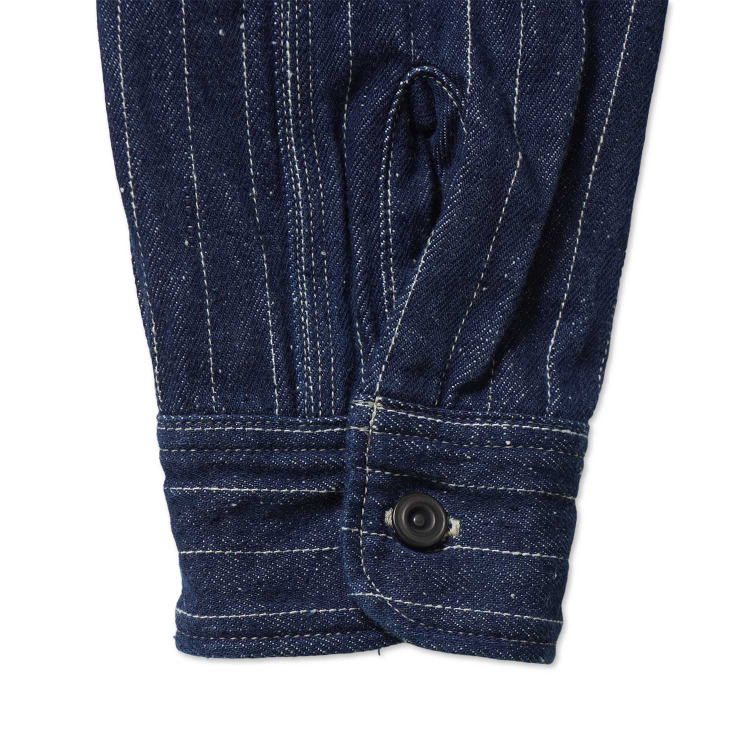 DELUXEWARE �ǥ�å�����������Ĺµ ����ġ���DENIM NEL SHIRT��  7630A