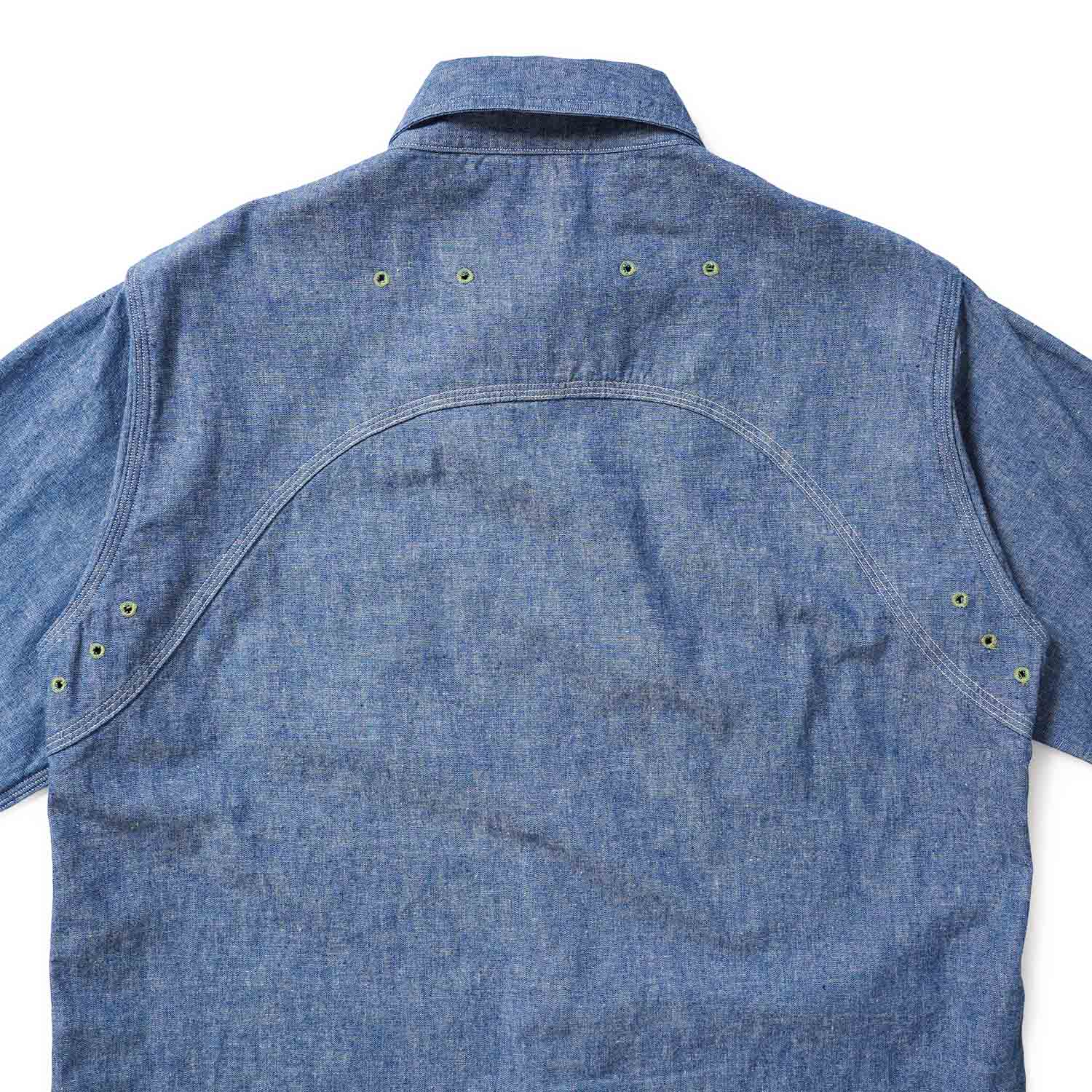 WAREHOUSE �������ϥ��� Ĺµ ����� Lot 3064  ��VENTILATION TRIPLE STITCH CHAMBRAY SHIRTS��  3064(25AW)