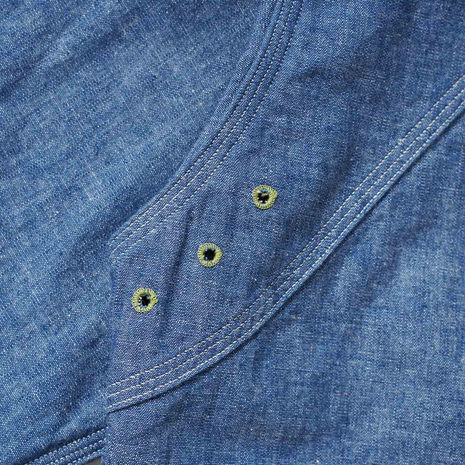 WAREHOUSE �������ϥ��� Ĺµ ����� Lot 3064  ��VENTILATION TRIPLE STITCH CHAMBRAY SHIRTS��  3064(25AW)