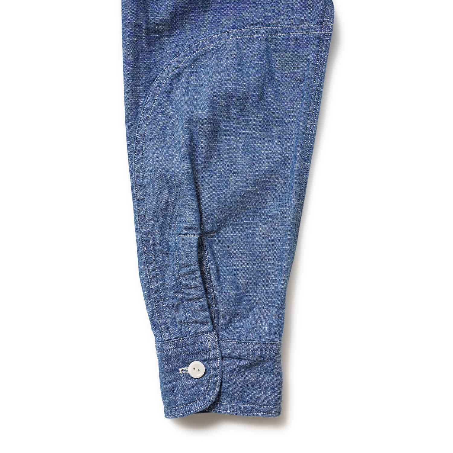 WAREHOUSE �������ϥ��� Ĺµ ����� Lot 3064  ��VENTILATION TRIPLE STITCH CHAMBRAY SHIRTS��  3064(25AW)