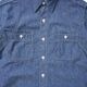 WAREHOUSE �������ϥ��� Ĺµ ����� Lot 3064  ��VENTILATION TRIPLE STITCH CHAMBRAY SHIRTS��  3064(25AW)