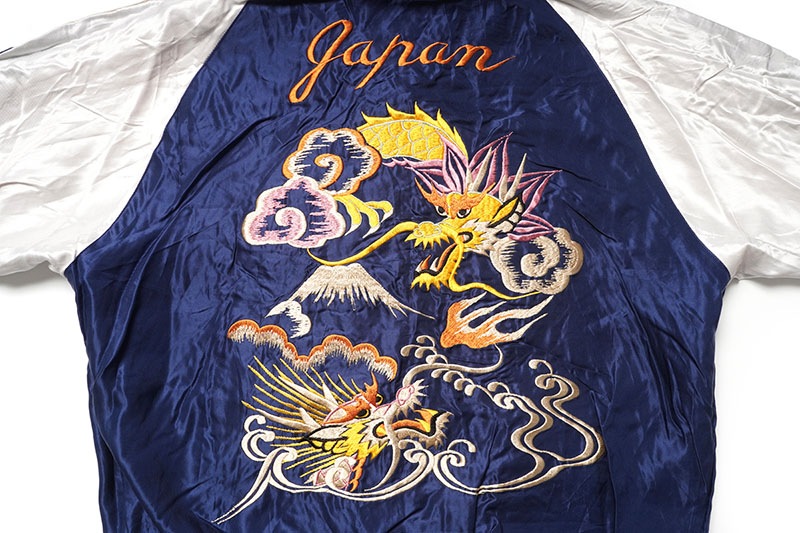 TAILOR TOYO ơ顼ΡMid 1950s Style Acetate Souvenir Jacket  BLACK TIGER  DUELLING DRAGONS  TT15682-105