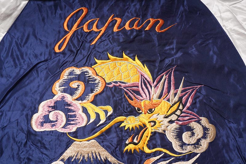 TAILOR TOYO ơ顼ΡMid 1950s Style Acetate Souvenir Jacket  BLACK TIGER  DUELLING DRAGONS  TT15682-105