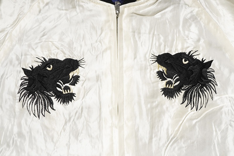 TAILOR TOYO ơ顼ΡMid 1950s Style Acetate Souvenir Jacket  BLACK TIGER  DUELLING DRAGONS  TT15682-105