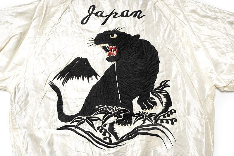 TAILOR TOYO ơ顼ΡMid 1950s Style Acetate Souvenir Jacket  BLACK TIGER  DUELLING DRAGONS  TT15682-105