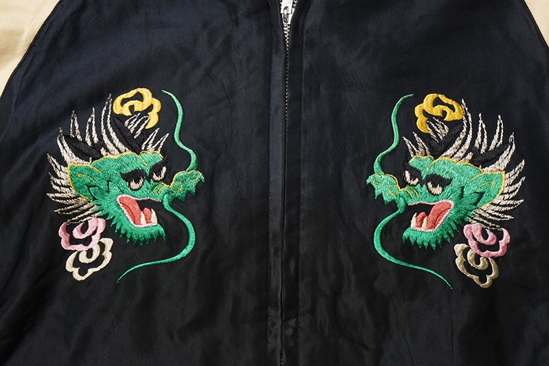 TAILOR TOYO ơ顼  arly 1950s Style Acetate Souvenir Jacket EAGLE & DRAGON  GREEN DRAGON (AGING MODEL) TT15545-119