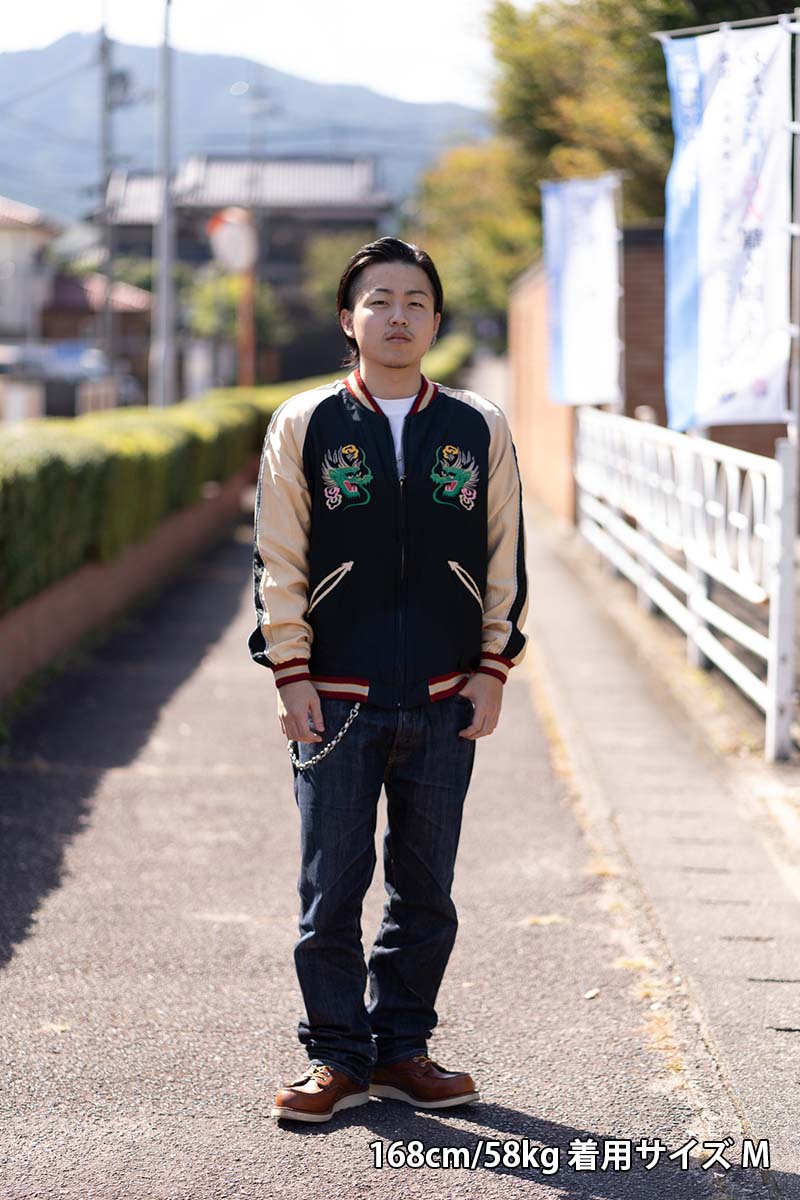 TAILOR TOYO ơ顼  arly 1950s Style Acetate Souvenir Jacket EAGLE & DRAGON  GREEN DRAGON (AGING MODEL) TT15545-119