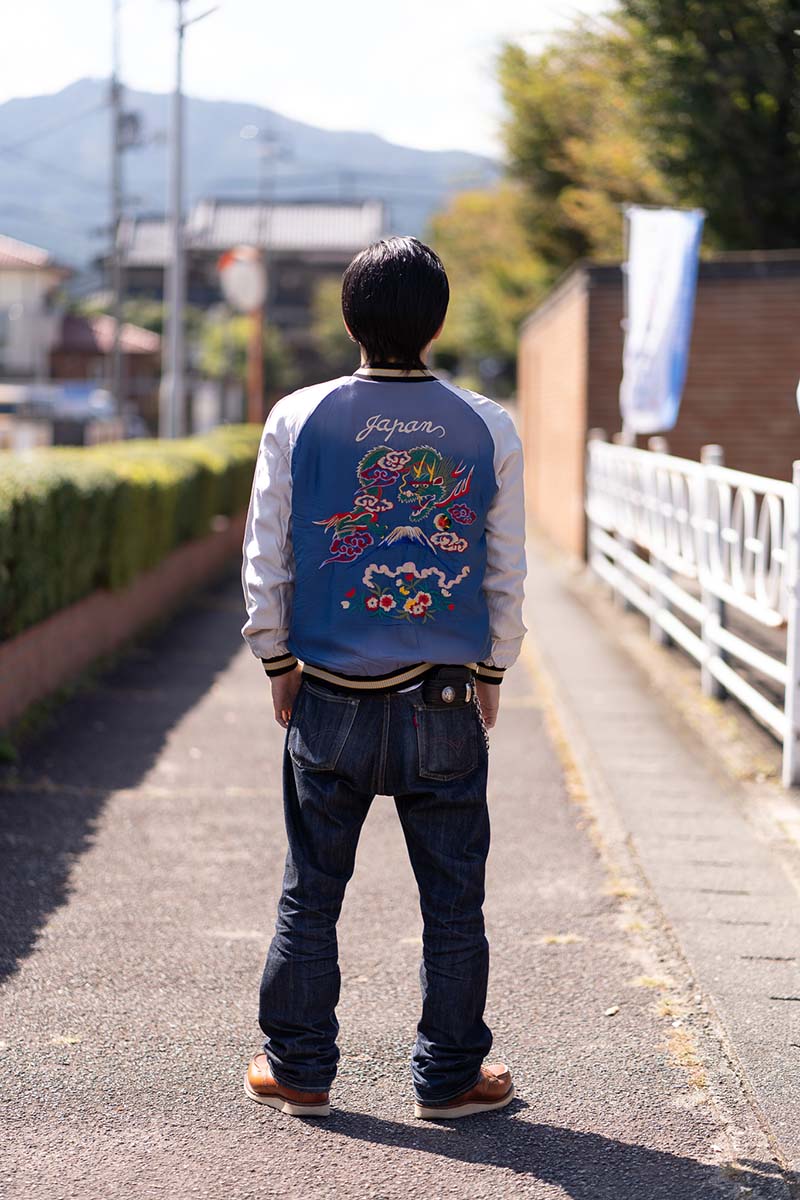 TAILOR TOYO ơ顼  arly 1950s Style Acetate Souvenir Jacket EAGLE & DRAGON  GREEN DRAGON (AGING MODEL) TT15545-119