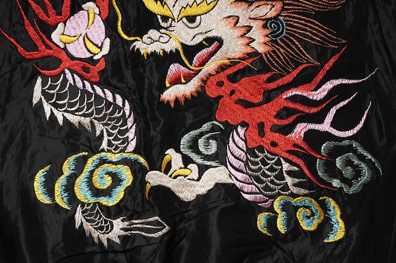 TAILOR TOYO �ơ��顼���Ρ����������Early 1950s Style Acetate Souvenir Jacket   ��WHITE DRAGON�� �� ��EAGLE��  TT15682-119