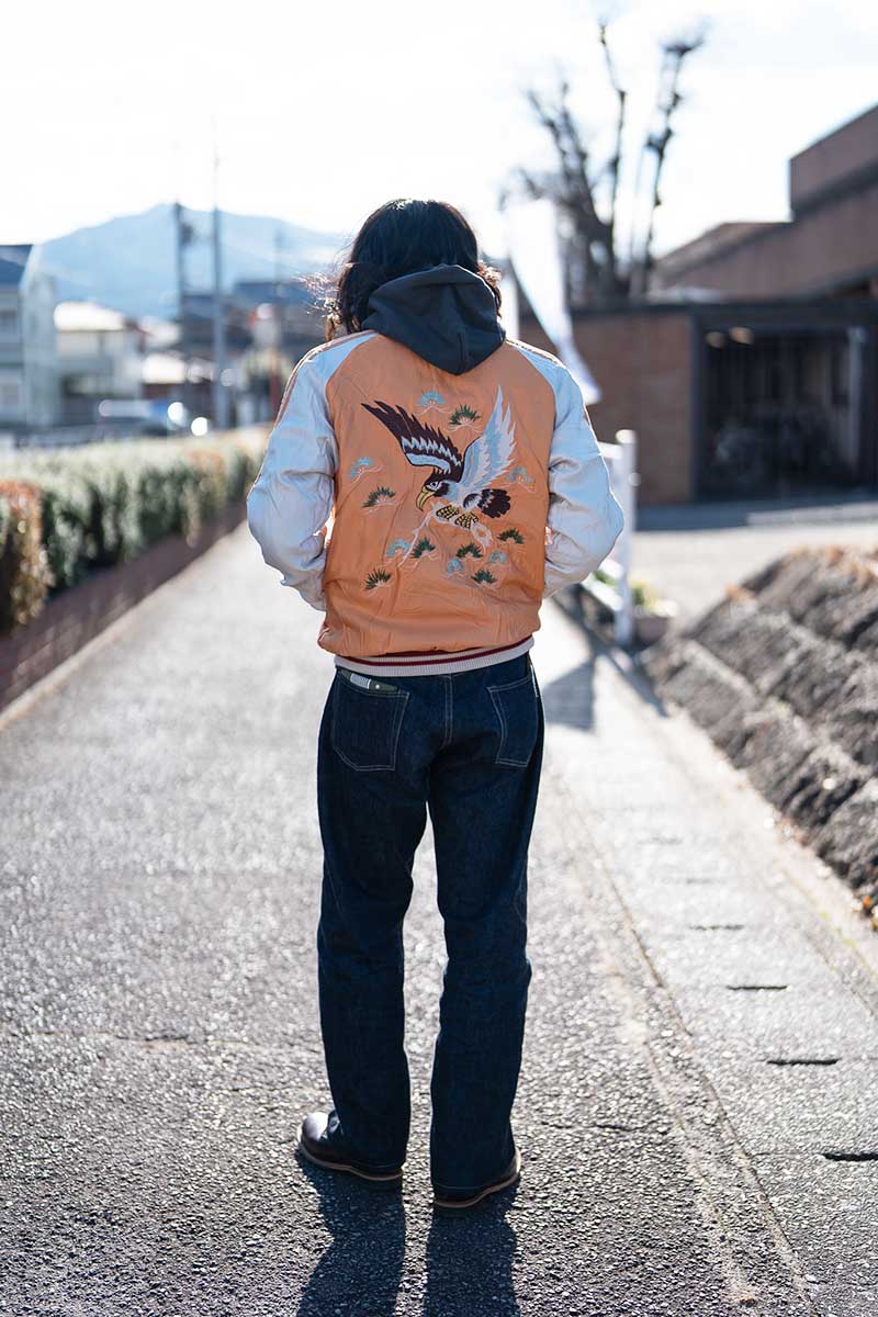 TAILOR TOYO �ơ��顼���Ρ����������Early 1950s Style Acetate Souvenir Jacket   ��WHITE DRAGON�� �� ��EAGLE��  TT15682-119