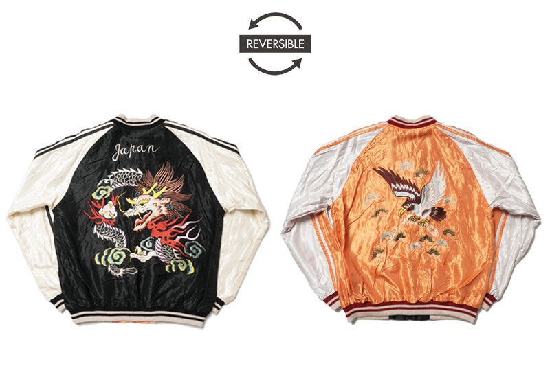 TAILOR TOYO �ơ��顼���Ρ����������Early 1950s Style Acetate Souvenir Jacket   ��WHITE DRAGON�� �� ��EAGLE��  TT15682-119