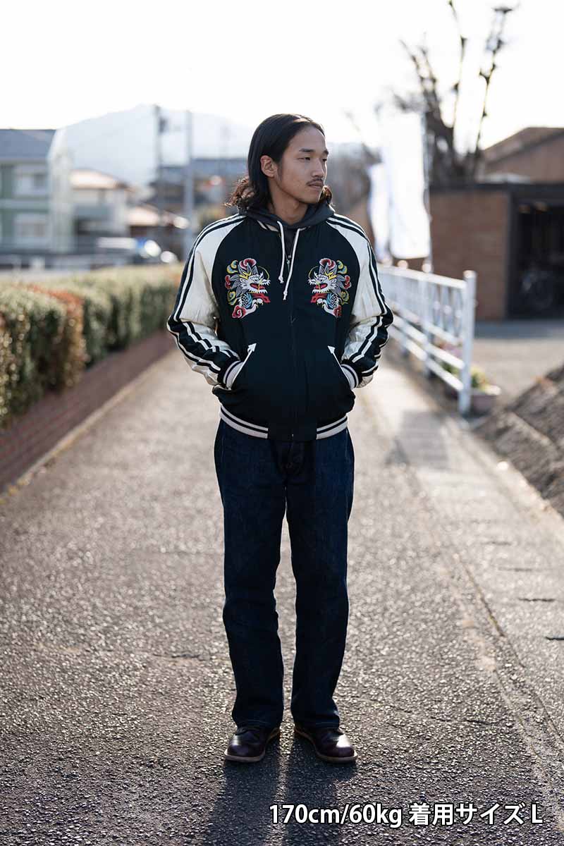 TAILOR TOYO �ơ��顼���Ρ����������Early 1950s Style Acetate Souvenir Jacket   ��WHITE DRAGON�� �� ��EAGLE��  TT15682-119