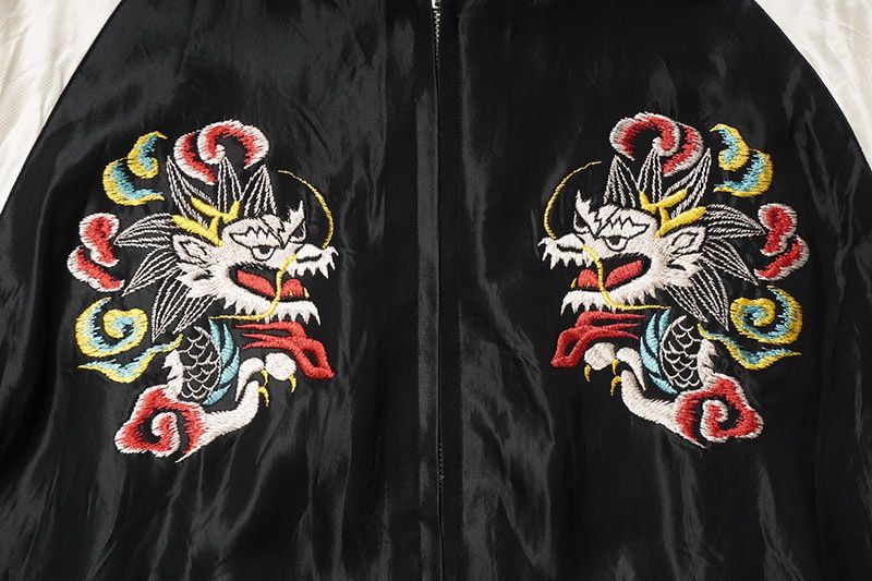 TAILOR TOYO �ơ��顼���Ρ����������Early 1950s Style Acetate Souvenir Jacket   ��WHITE DRAGON�� �� ��EAGLE��  TT15682-119