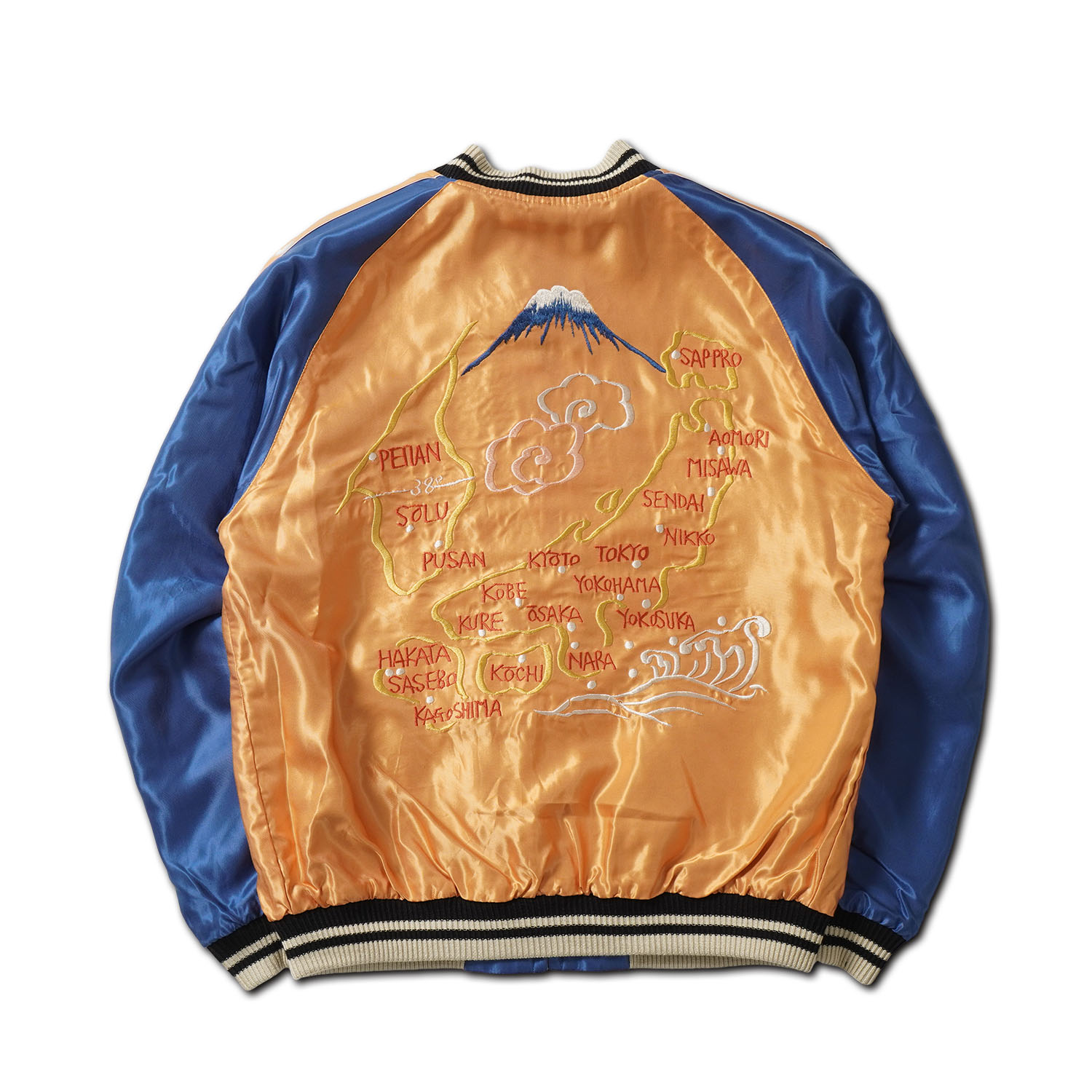 TAILOR TOYO �ơ��顼���Ρ����������Mid 1950s Style Acetate Souvenir Jacket ��TIGER HEAD�� �� ��JAPAN MAP��  TT15877-125