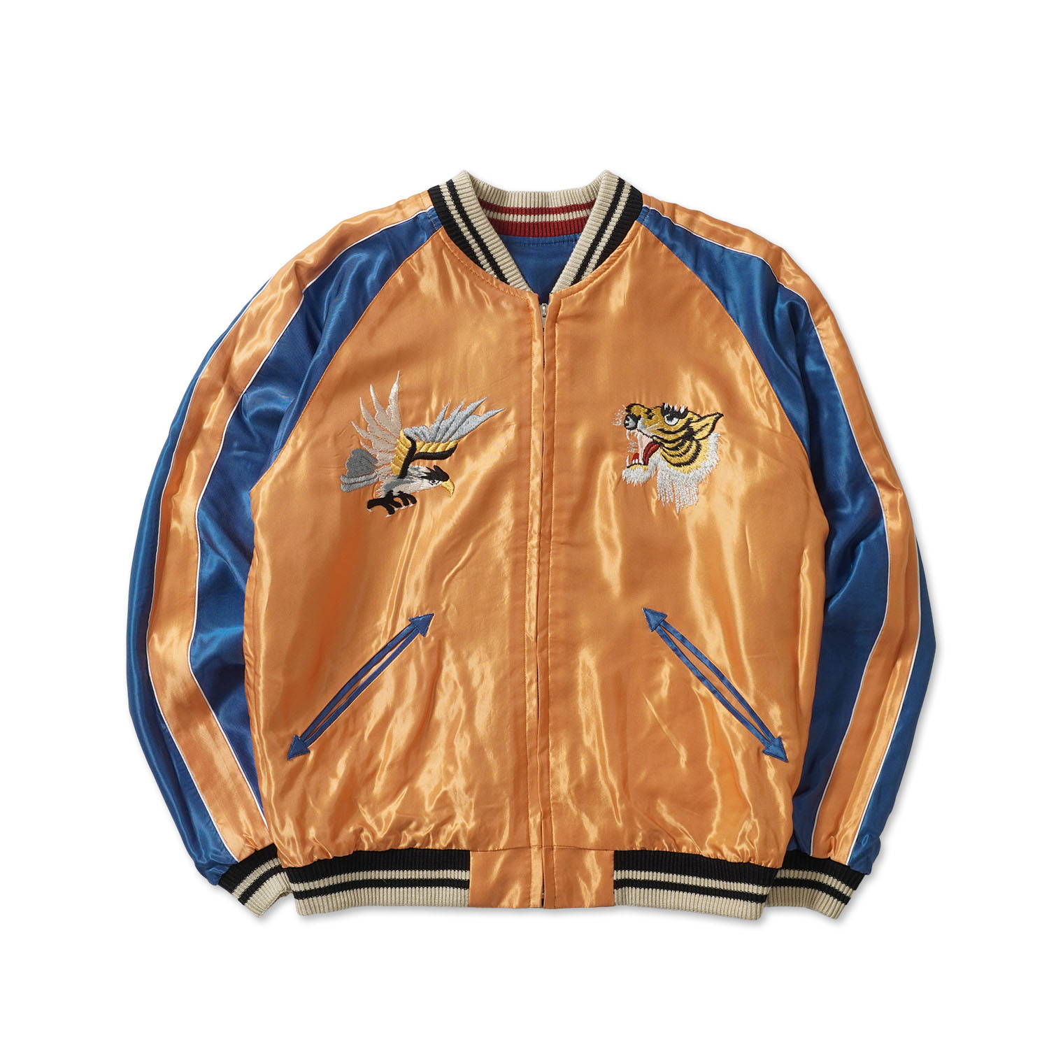 TAILOR TOYO �ơ��顼���Ρ����������Mid 1950s Style Acetate Souvenir Jacket ��TIGER HEAD�� �� ��JAPAN MAP��  TT15877-125