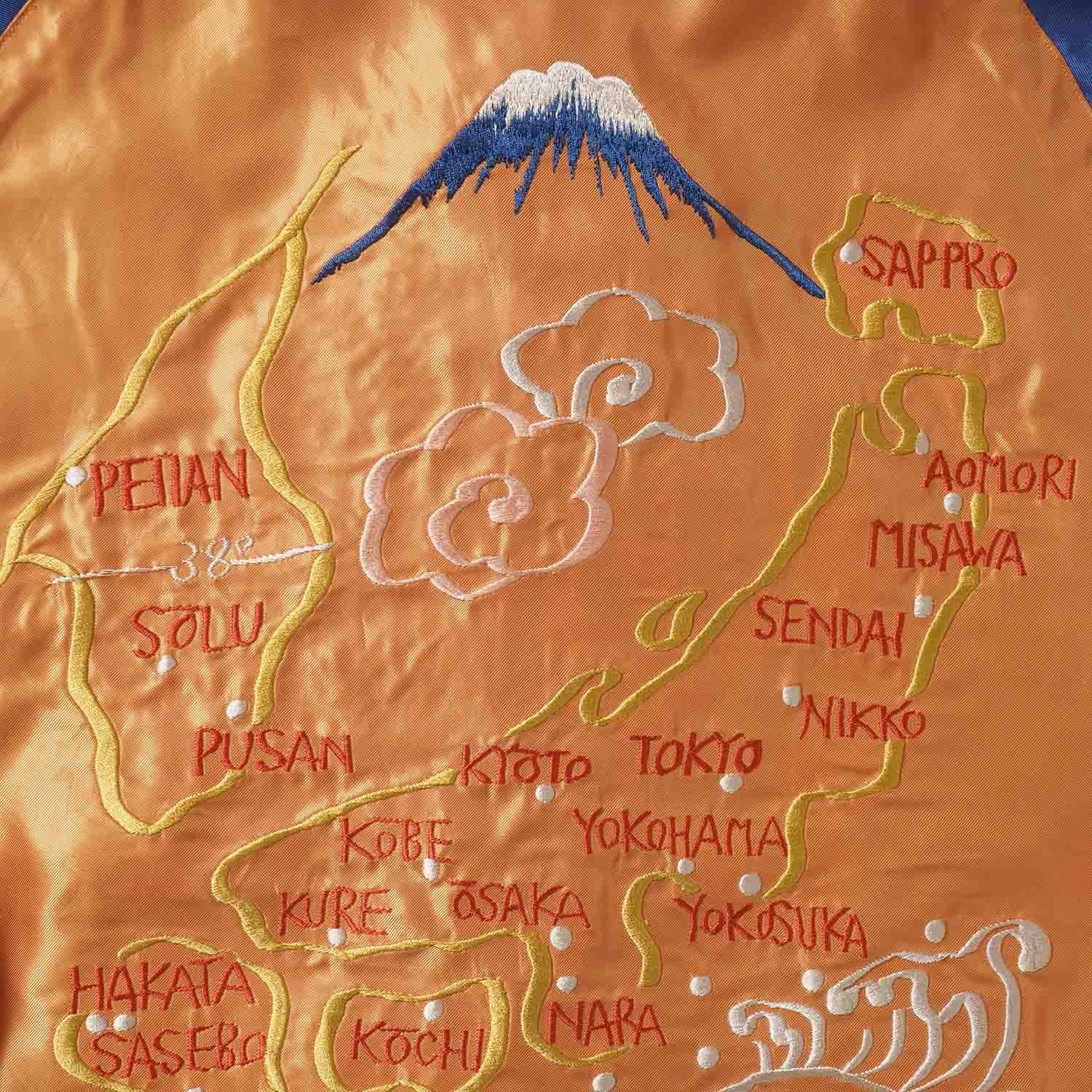 TAILOR TOYO �ơ��顼���Ρ����������Mid 1950s Style Acetate Souvenir Jacket ��TIGER HEAD�� �� ��JAPAN MAP��  TT15877-125