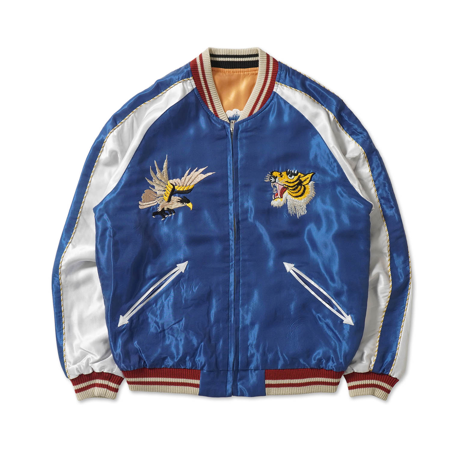 TAILOR TOYO �ơ��顼���Ρ����������Mid 1950s Style Acetate Souvenir Jacket ��TIGER HEAD�� �� ��JAPAN MAP��  TT15877-125