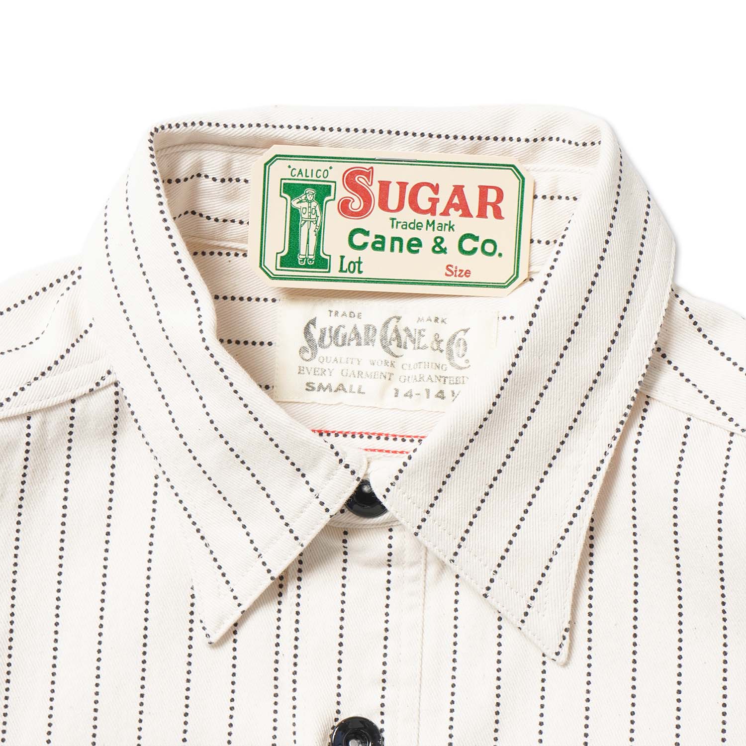 SUGAR CANE ���奬�������� Ĺµ ����� "FICTION ROMANCE 8.5oz. WHITE WABASH STRIPE WORK SHIRT" SC27076