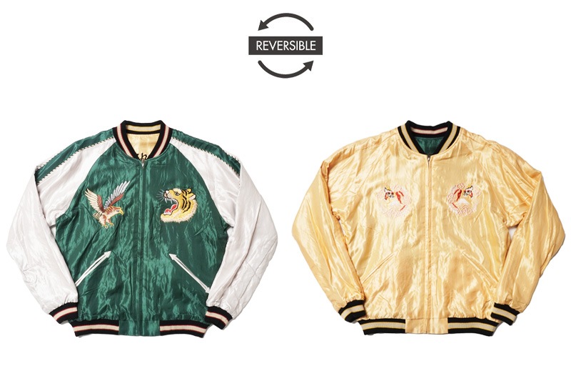 TAILOR TOYO ơ顼ΡEarly 1950s Style Acetate Souvenir Jacket  ROARING TIGER  JAPAN MAP  TT15682-145