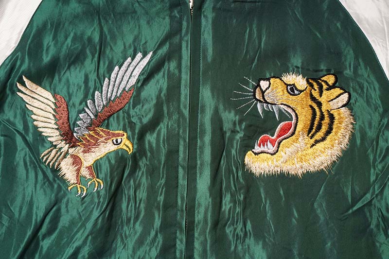 TAILOR TOYO ơ顼ΡEarly 1950s Style Acetate Souvenir Jacket  ROARING TIGER  JAPAN MAP  TT15682-145