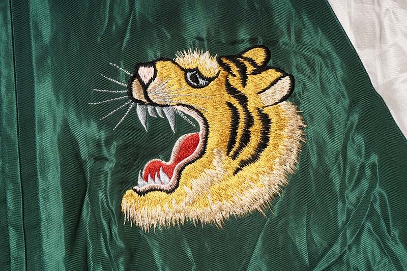 TAILOR TOYO ơ顼ΡEarly 1950s Style Acetate Souvenir Jacket  ROARING TIGER  JAPAN MAP  TT15682-145