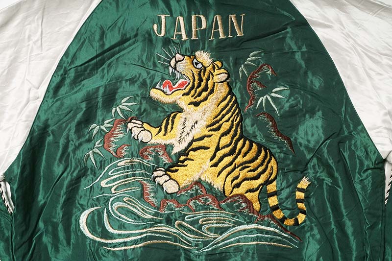TAILOR TOYO ơ顼ΡEarly 1950s Style Acetate Souvenir Jacket  ROARING TIGER  JAPAN MAP  TT15682-145