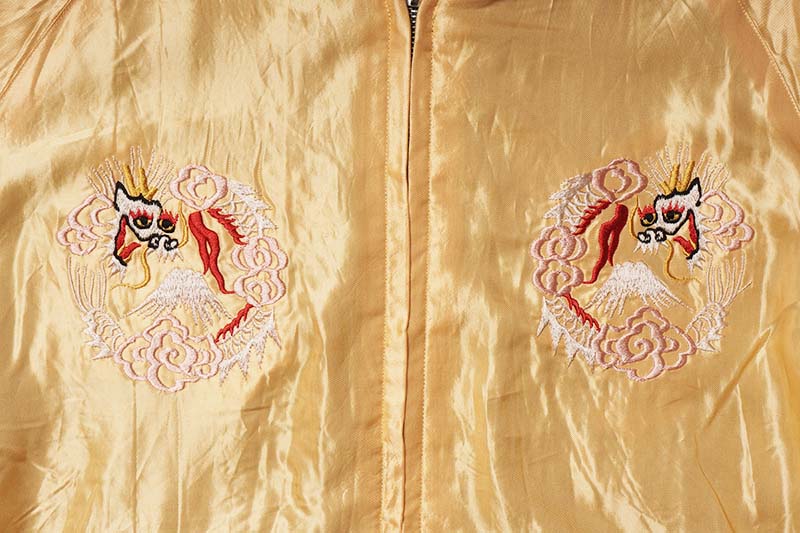 TAILOR TOYO ơ顼ΡEarly 1950s Style Acetate Souvenir Jacket  ROARING TIGER  JAPAN MAP  TT15682-145