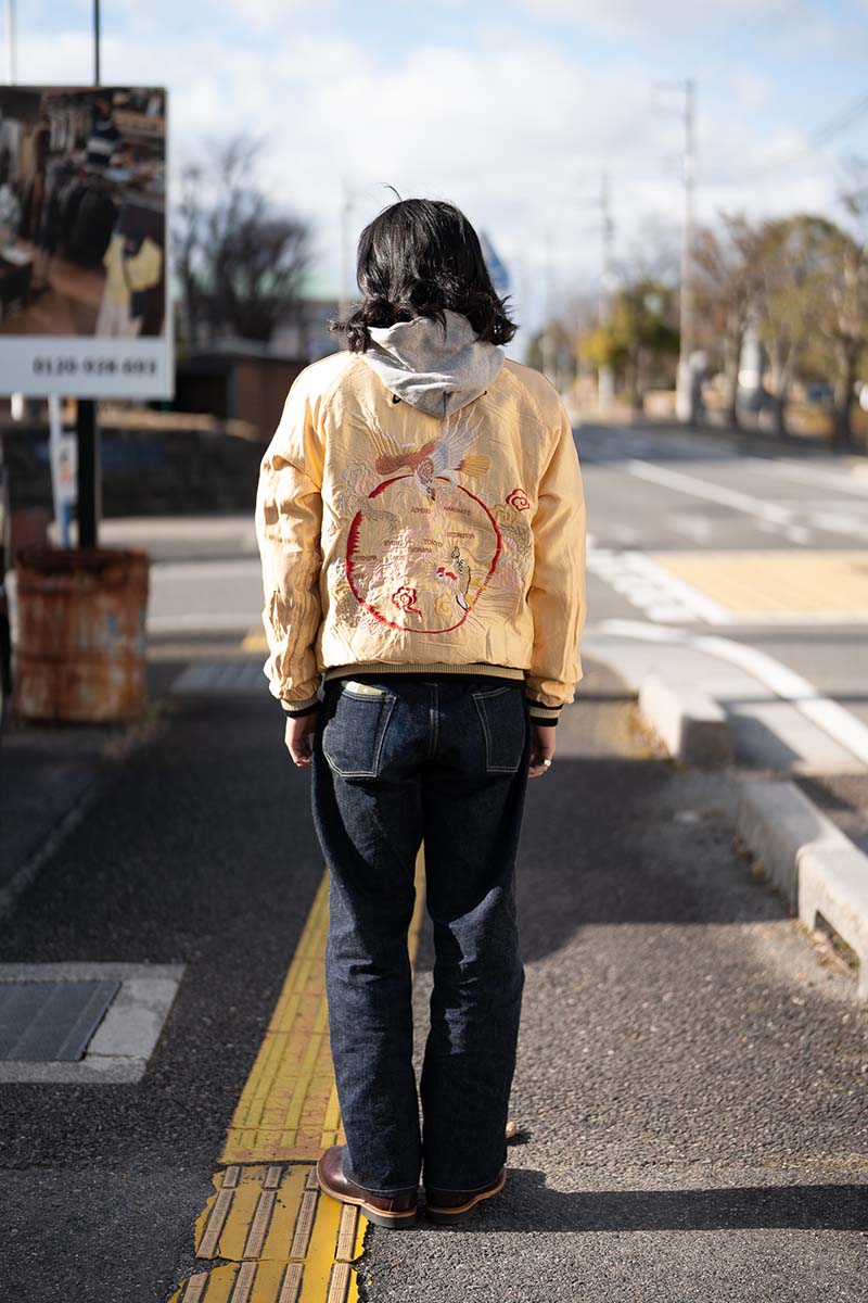 TAILOR TOYO ơ顼ΡEarly 1950s Style Acetate Souvenir Jacket  ROARING TIGER  JAPAN MAP  TT15682-145