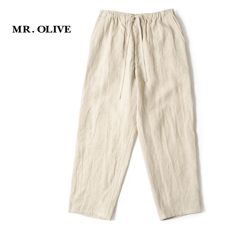 MR.OLIVE �ߥ��������꡼�� �ѥ�� FRENCH LINEN WASHABLE "RELAX TAPERED EASY PANTS" M251123