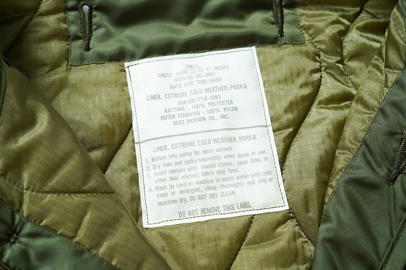 BUZZ RICKSON'S �Х��ꥯ���� ����ƥ��󥰥饤�ʡ� ��LINER, EXTREME COLD WEATHER, PARKA�� BR15335