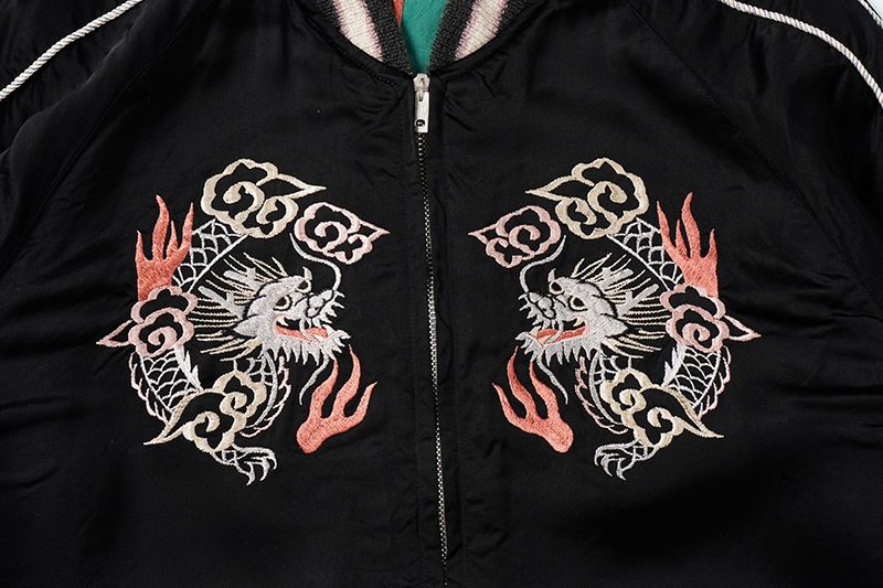 TAILOR TOYO ơ顼   Early 1950s Style Acetate Souvenir Jacket KOSHO & CO. Special Edition SILVER DRAGON  TANGLED DRAGONS TT15619-119
