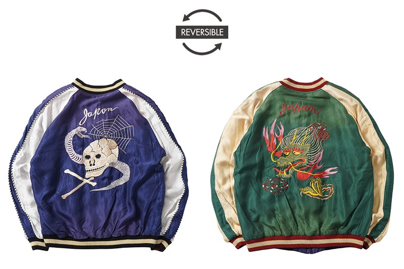 TAILOR TOYO �ơ��顼���Ρ����������Mid 1950s Style Acetate Souvenir Jacket  ��SNAKE & SKULL�� �� ��DRAGON HEAD�� (AGING MODEL)  TT15793-128