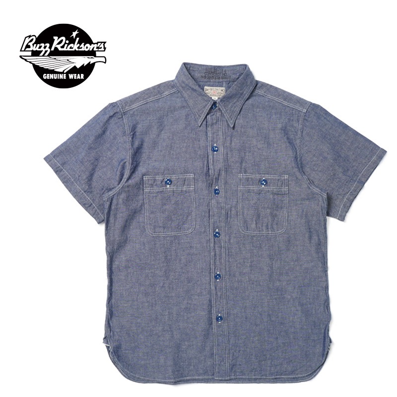 BUZZ RICKSON'S Хꥯ Ⱦµ  "BLUE CHAMBRAY WORK SHIRTS" BR35856
