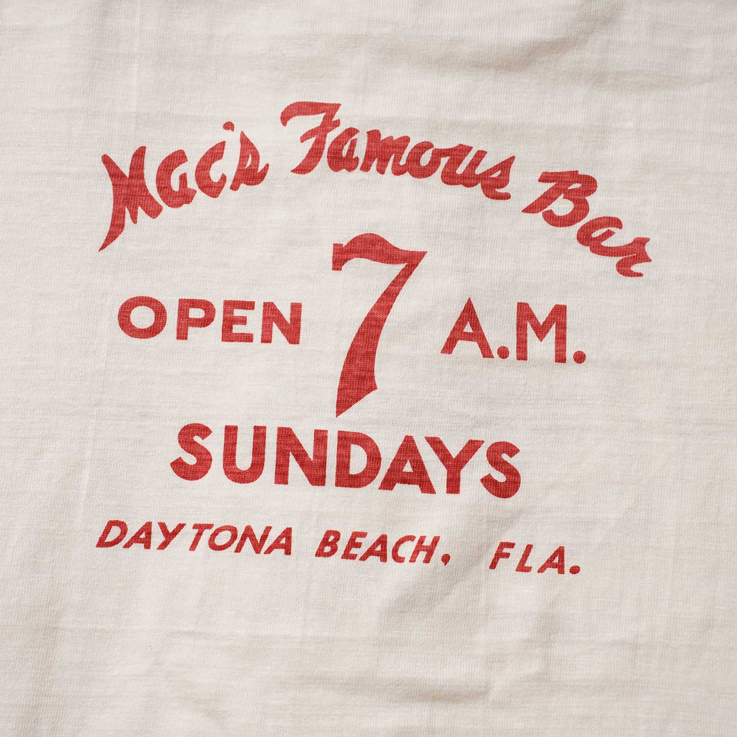 WAREHOUSE �������ϥ��� 7ʬµ �١����ܡ���T Lot.4800 "MAC'S FAMOUS BAR" 4800-MAC(26SS)
