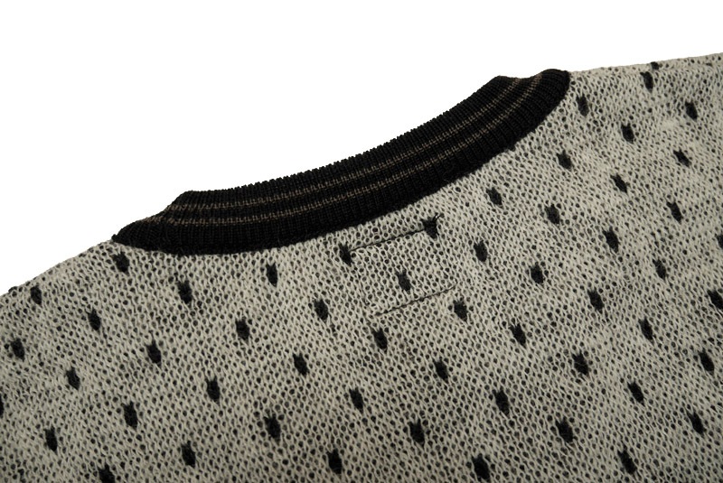 BELAFONTE �٥�ե����  �˥åȥ�������  RAGTIME WILD DUCK V NECK SWEATER (BLK x GRY)  BF-20-014-1