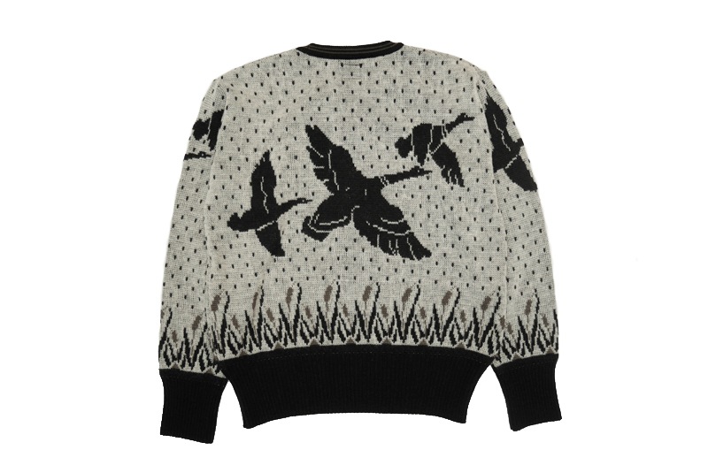 BELAFONTE �٥�ե����  �˥åȥ�������  RAGTIME WILD DUCK V NECK SWEATER (BLK x GRY)  BF-20-014-1
