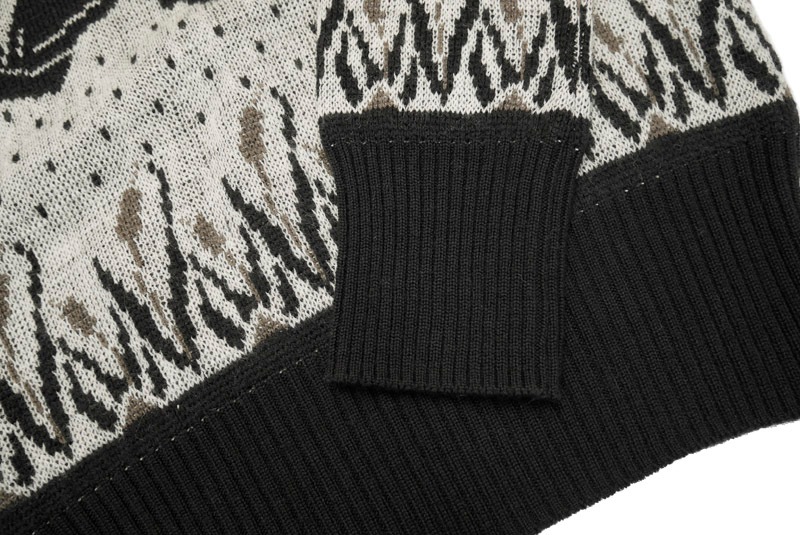 BELAFONTE �٥�ե����  �˥åȥ�������  RAGTIME WILD DUCK V NECK SWEATER (BLK x GRY)  BF-20-014-1