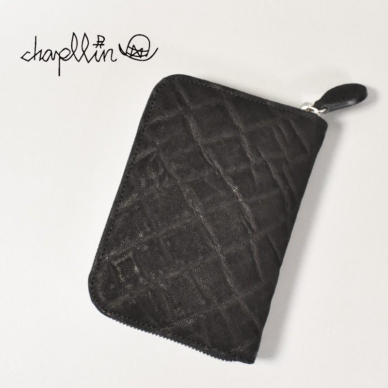 chapllin ����åץ�� �ߥɥ륦����å� ��ELEPHANT LEATHER MIDDLE WALLET�� BLACK CPW-RZM-EL